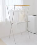 salut!(サリュ) 伸縮ランドリースタンドX型／Natural Laundry