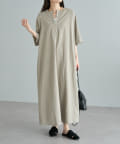 NICE CLAUP / OLIVE des OLIVE OUTLET(ナイスクラップ  / オリーブ デ オリーブ アウトレット) 【PUAL CE CIN】レーヨンナイロンワンピース