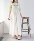w closet(ダブルクローゼット) 【着用動画あり！/2サイズ展開】肩リボンバルーンワンピース
