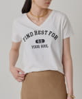 LOUNGEDRESS(ラウンジドレス) 【カットソーフェア対象】ロゴVネックTシャツ