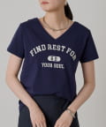 LOUNGEDRESS(ラウンジドレス) 【カットソーフェア対象】ロゴVネックTシャツ