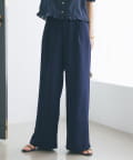 La boutique BonBon(ラブティックボンボン) 【美シルエット】ダブルクロス1タックワイドパンツ