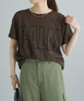 PUAL CE CIN(ピュアルセシン) コットンナイロンシアーロゴTシャツ