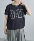 PUAL CE CIN(ピュアルセシン) コットンナイロンシアーロゴTシャツ
