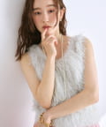 La boutique BonBon(ラブティックボンボン) 【最強モテニット】ロングフェザー前後2WAYニットベスト