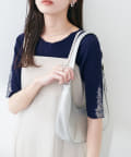 NICE CLAUP / OLIVE des OLIVE OUTLET(ナイスクラップ  / オリーブ デ オリーブ アウトレット) 【natural couture】袖口フラワー刺繍リブKT