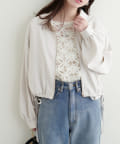 NICE CLAUP / OLIVE des OLIVE OUTLET(ナイスクラップ  / オリーブ デ オリーブ アウトレット) 【natural couture】裾ドロストブルゾン