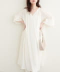 NICE CLAUP / OLIVE des OLIVE OUTLET(ナイスクラップ  / オリーブ デ オリーブ アウトレット) 【natural couture】ハシゴレースギャザーワンピ