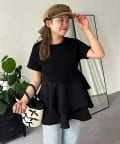 prose verse(プロズヴェール) 【MOMO】アシメフリルドッキングペプラムTシャツ