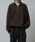 Lui's(ルイス) ウォッシャブルハーフZIPニット