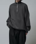 Lui's(ルイス) ウォッシャブルハーフZIPニット