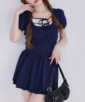 NICE CLAUP / OLIVE des OLIVE OUTLET(ナイスクラップ  / オリーブ デ オリーブ アウトレット) 【one after another】レイヤード風ニットセットアップ