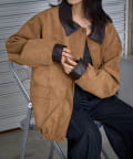 -goocy-(グーシー) Fスウェード×Fレザーカバーオール