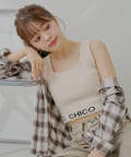 Chico(チコ) 【WEB限定/REVIVAL】裾ロゴクロップドタンクトップ