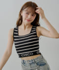 Chico(チコ) 【WEB限定/REVIVAL】裾ロゴクロップドタンクトップ