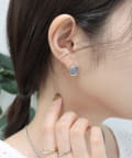 FREDY & GLOSTER(フレディ アンド グロスター) フェイクストーンメタルコンビピアス