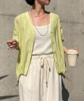 Jena　espace merveilleux(ジェナ　エスパスメルヴェイユ) 【スッキリ半袖Ⅴシャツ】裾ドロストダブルVシャツ