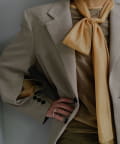 OUTLET(アウトレット) 【Pasterip】Flared sleeves shiny tunic