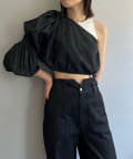 OUTLET(アウトレット) 【Pasterip】One shoulder denim top