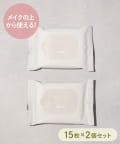 3COINS(スリーコインズ) 《ひんやり成分配合》メイクそのまま汗拭きシート／and us
