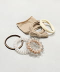 3COINS(スリーコインズ) ジャージコイルヘアゴムセット6個セット