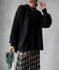 DOUDOU(ドゥドゥ) 【WEB限定】ワイドシルエットクルーネックプルオーバー