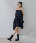 Chico(チコ) ティアードサイドドロップフリルミニワンピース