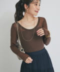 La boutique BonBon(ラブティックボンボン) 【名品・ヘビロテアイテム】シアースパンコール2WAYリブニット
