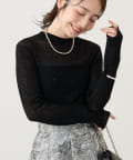 La boutique BonBon(ラブティックボンボン) シアースパンコールハイネックリブニット