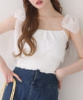 NICE CLAUP / OLIVE des OLIVE OUTLET(ナイスクラップ  / オリーブ デ オリーブ アウトレット) 【one after another】リボンキャミ