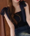 NICE CLAUP / OLIVE des OLIVE OUTLET(ナイスクラップ  / オリーブ デ オリーブ アウトレット) 【one after another】リボンキャミ