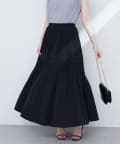 natural couture(ナチュラルクチュール) 【WEB限定】シャーリングティアードスカート
