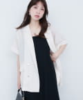 袖口ロールUP綿麻シアージャケット | natural couture