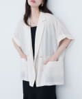 袖口ロールUP綿麻シアージャケット | natural couture