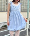 w closet(ダブルクローゼット) 【Your project Item♡】肩リボンバルーンキャミワンピース