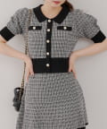 NICE CLAUP / OLIVE des OLIVE OUTLET(ナイスクラップ  / オリーブ デ オリーブ アウトレット) 【2セットitem】【RMAF】ツイードポロset up