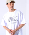 FREDY & GLOSTER(フレディ アンド グロスター) 【tuu/トゥー】白黒プリントTシャツ ② サーフワーゲン＆キャラプリント