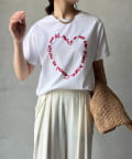 DOUDOU(ドゥドゥ) 【WEB限定】ハート刺繍TEE