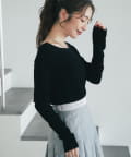 La boutique BonBon(ラブティックボンボン) 【KAZUMI監修カラーあり】フロッキーチュール前後２WAYカットソー