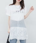 NICE CLAUP / OLIVE des OLIVE OUTLET(ナイスクラップ  / オリーブ デ オリーブ アウトレット) 【natural couture】立体チュール切替キャミワンピース