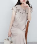NICE CLAUP / OLIVE des OLIVE OUTLET(ナイスクラップ  / オリーブ デ オリーブ アウトレット) 【natural couture】取りはずしティアート衿ワンピース