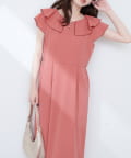 NICE CLAUP / OLIVE des OLIVE OUTLET(ナイスクラップ  / オリーブ デ オリーブ アウトレット) 【natural couture】取りはずしティアート衿ワンピース