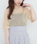 natural couture(ナチュラルクチュール) 【WEB限定】ラメシアーゆるニットプルオーバー