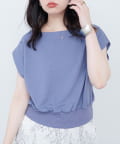 natural couture(ナチュラルクチュール) きれいめポンチボートネックTOPS
