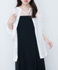 natural couture(ナチュラルクチュール) 【WEB限定】バンドカラーサイドスリットシアーシャツ