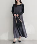 natural couture(ナチュラルクチュール) カットジョーゼットキャミワンピース