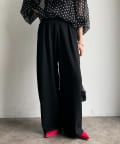 DOUDOU(ドゥドゥ) カットジョーゼットバレルパンツ