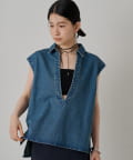 LOUNGEDRESS(ラウンジドレス) デニムフレンチスキッパーブラウス