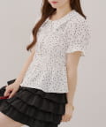 NICE CLAUP / OLIVE des OLIVE OUTLET(ナイスクラップ  / オリーブ デ オリーブ アウトレット) 【RMAF】【韓国風コーデ叶う!】新色！シャーリング衿付ブラウス