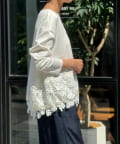 【BEARDSLEY】レース切替カットソー　黒　SIZEF BEARDSLEY】レース切替カットソー 黒 SIZEF BEARDSLEY